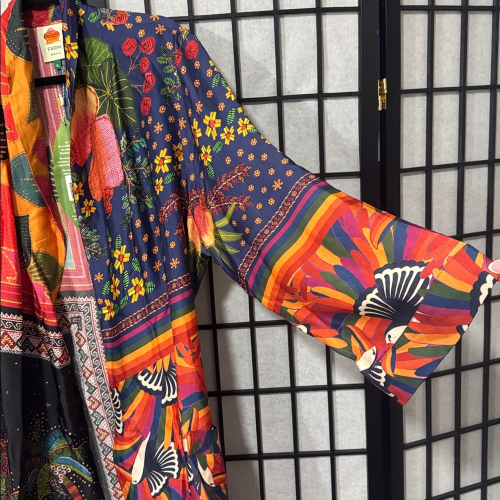 Farm Rio Mixed Scarf Print Kimono – Size XL – NWT - Picture 5 of 11